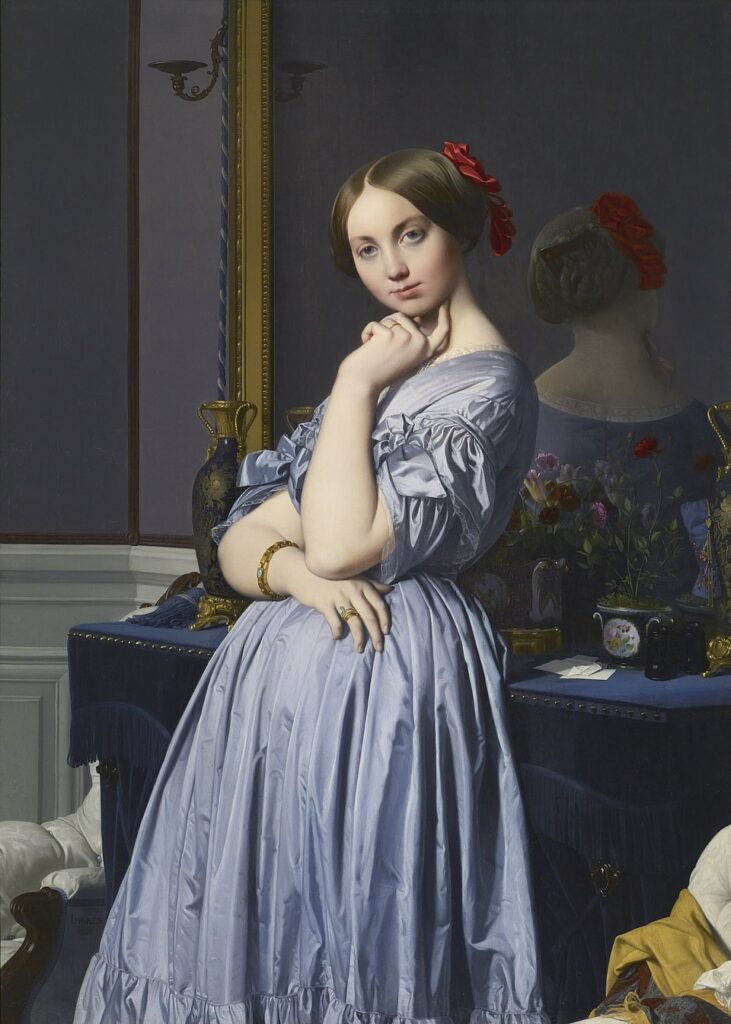 Retrato clásico de la Condesa de Haussonville, pintura realista del siglo XIX por Ingres